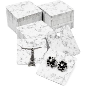 jewelry display cards in marble design (2 x 2 inches, 300-pack)