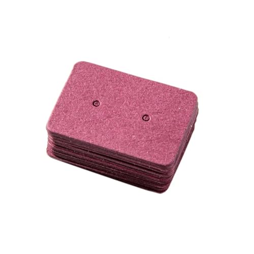 100pcs Small Earring Cards for Jewelry Display (Pink)