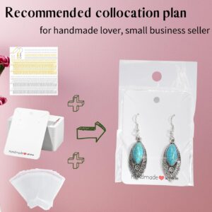 XIANNVXI Earring Cards 100Pcs Earring Display Card for Selling,with Packaging Bags for Earrings Necklace Jewelry Holder Cards -White Earring Card(2''W-3''L)