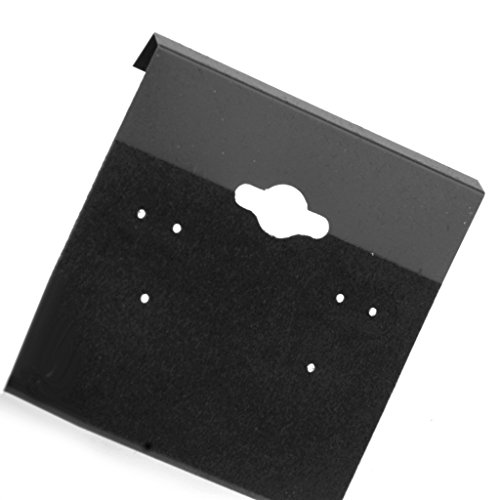 1 X Earring Display Hang Cards Black Flocked 2 X 2 Inch (100)