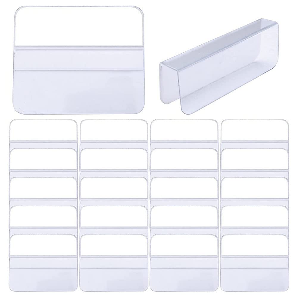 100PCS Plastic Self-Adhesive Jewelry Display Adapter Earring Card Adapter Lip Hanger Clear Jewelry Card Display Adapter Accessories for Earring Necklace Card Display(3cmX2.5cm)