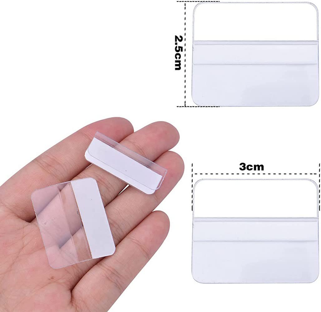 100PCS Plastic Self-Adhesive Jewelry Display Adapter Earring Card Adapter Lip Hanger Clear Jewelry Card Display Adapter Accessories for Earring Necklace Card Display(3cmX2.5cm)