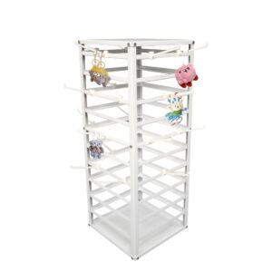 fixturedisplays® 12x12x32 jewelry displays, counter top earring card spinning retail rack white 10 tiers easy assembly video in description 12088new