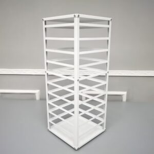 FixtureDisplays® 12x12x32 Jewelry Displays, Counter top Earring Card Spinning Retail Rack White 10 Tiers Easy Assembly Video in Description 12088NEW