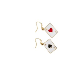 PikaLF Ace Cards Earrings For Wowomen, Ace Playing Card Earrings, Ace Poker Card Earrings, Ace Spade Earrings Hypoallergenic, Gambling Casino Jewelry