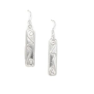 Alpha and Omega Sterling Silver earrings - Gift Boxed with Story Card - Handcrafted in USA (Shipped by Artist Studio)