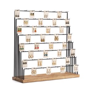 Earring Display Stands for Selling, Earring Rack Display Holder Stand, Jewelry Display for Selling Earring Cards, Bracelets, Hair Accessories, Rings, Necklaces 39" W x 23" D x 19" H (64 Hooks)