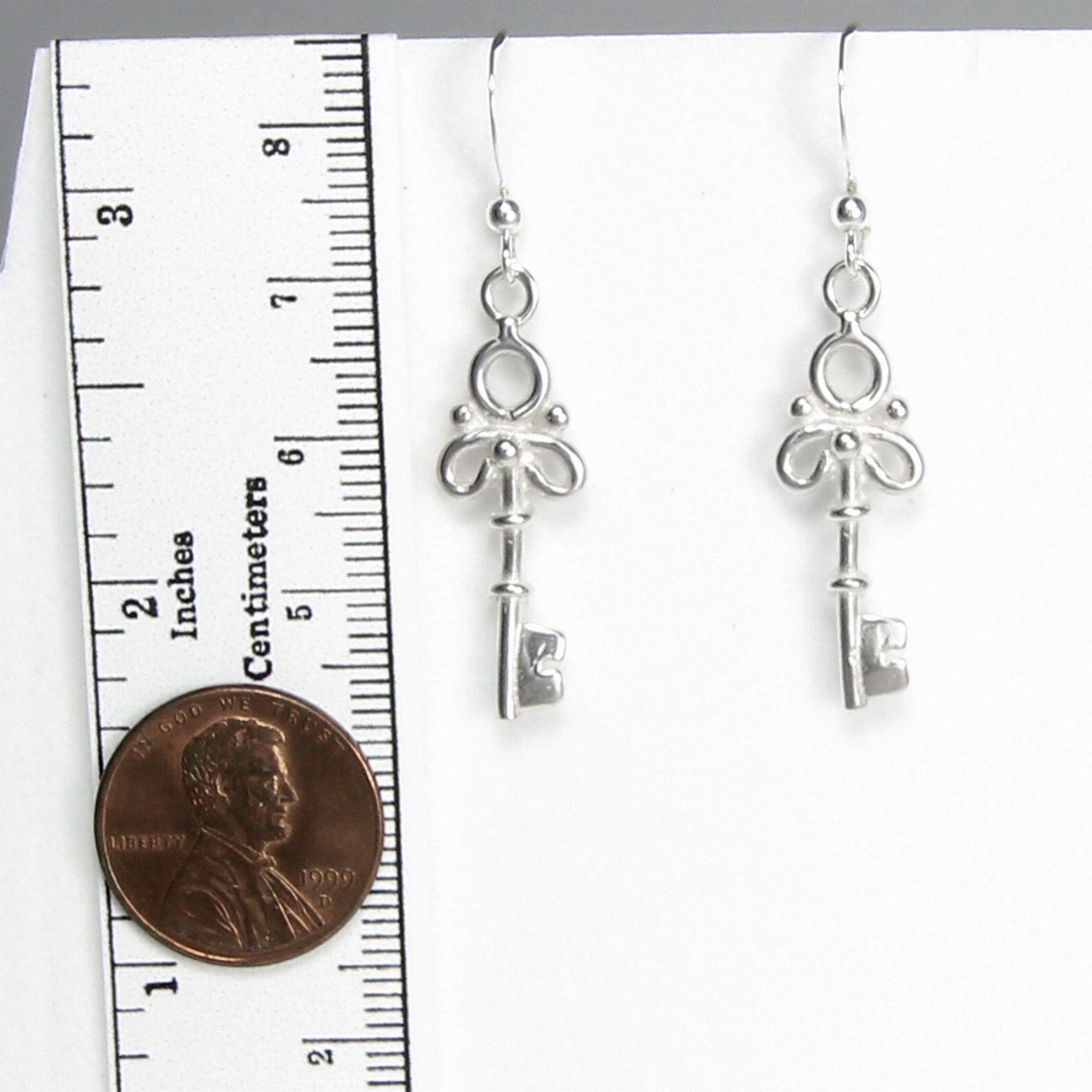 Keys to the Kingdom Earrings Sterling Silver - Gift Boxed with Story Card - Made in USA