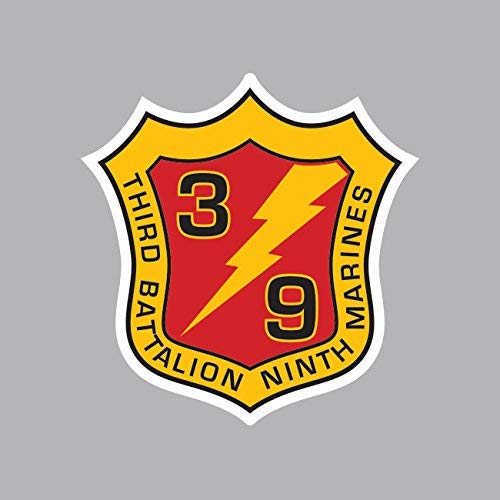 3rd Battalion 9th Marine Regiment Outline Sticker Vinyl Decal Sticker Made in USA