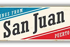 San Juan Retro Travel Tin Sign Truck Car Window Bumper Sticker Decal 5"