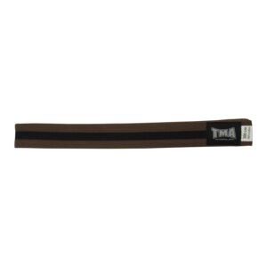 TMA New Martial Arts 1-1/2 Wide Double Wrap Karate Taekwondo Color Belt Black Stripe (Brown, 5)