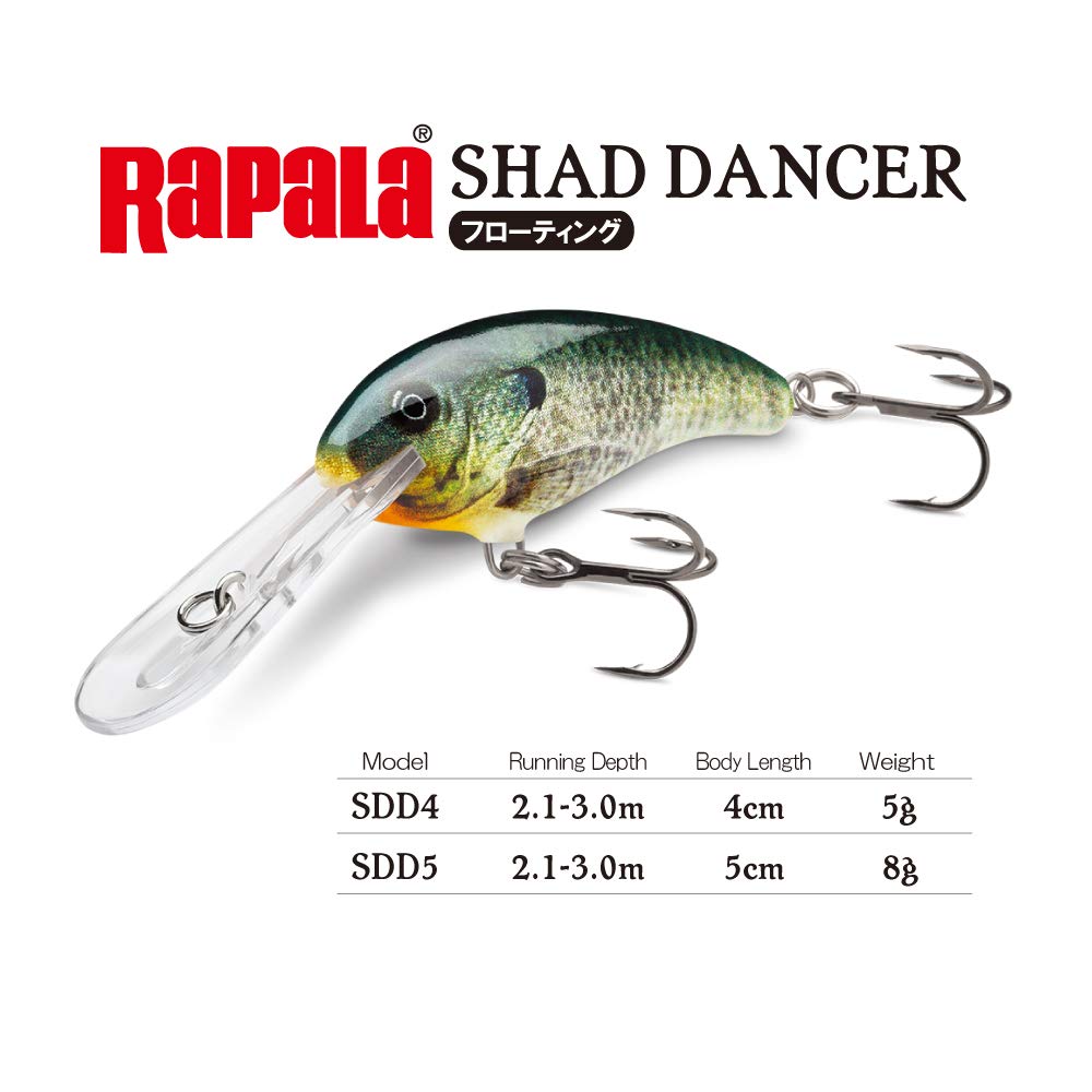 Rapala SDD04SBL Shad Dancer 04 Live Smallmouth Bass