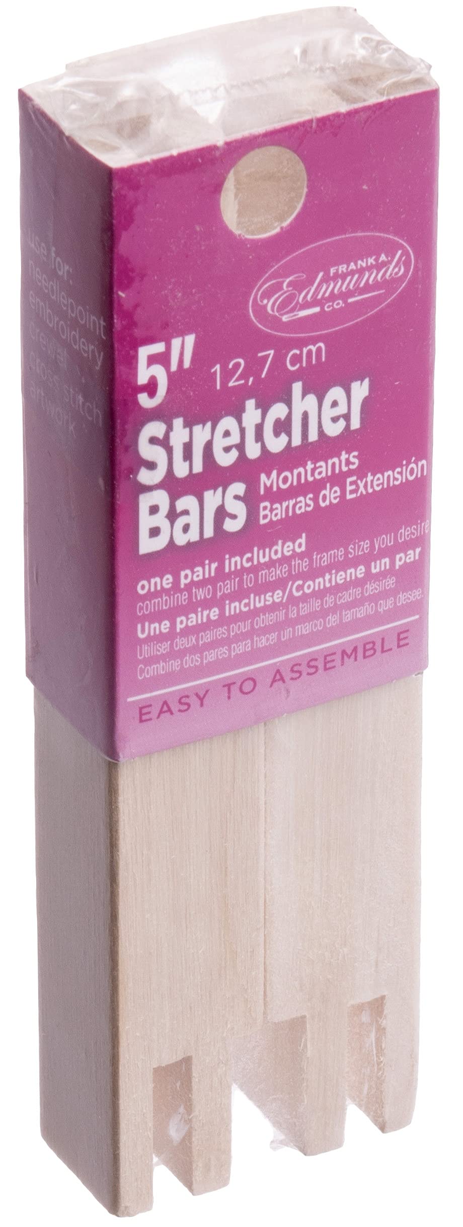 Edmunds Regular Stretcher Bars for Needle Art, 5 by 3/4-Inch