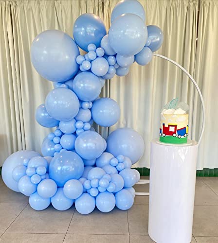 WXX 95pcs Pastel Blue Balloons Different Sizes 18 12 10 5 Inch for Garland Arch, Light Blue Balloons for Birthday Baby Shower Gender Reveal Wedding Party Decoration