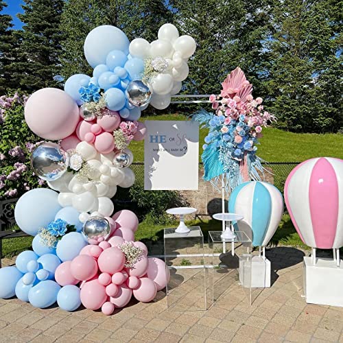 WXX 95pcs Pastel Blue Balloons Different Sizes 18 12 10 5 Inch for Garland Arch, Light Blue Balloons for Birthday Baby Shower Gender Reveal Wedding Party Decoration