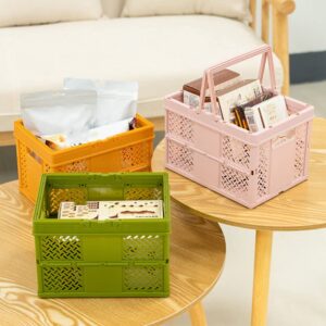 Easter Egg Basket Fruit Basket Hand Carry Storage Case Picnic Basket Folding Storage Basket Snack Organizer Household Storage Basket Berry Picking Basket Plastic Storage Basket