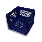 16qt new plastic milk crates blue color