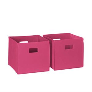 RiverRidge 2 Pc Folding Storage Bin Set, No Size, Hot Pink, 2 Piece