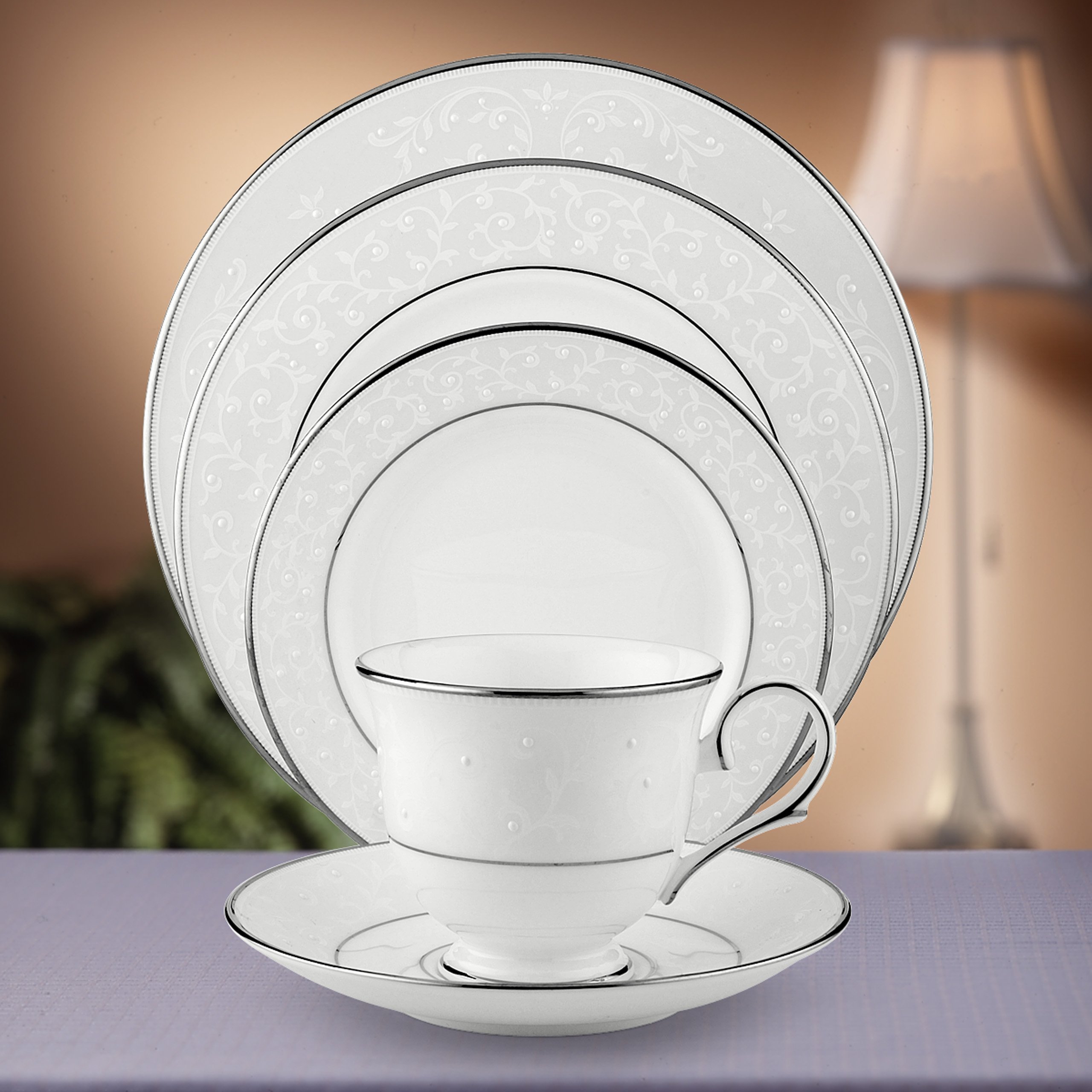 Lenox 5-Piece Place Setting Opal Innocence, White