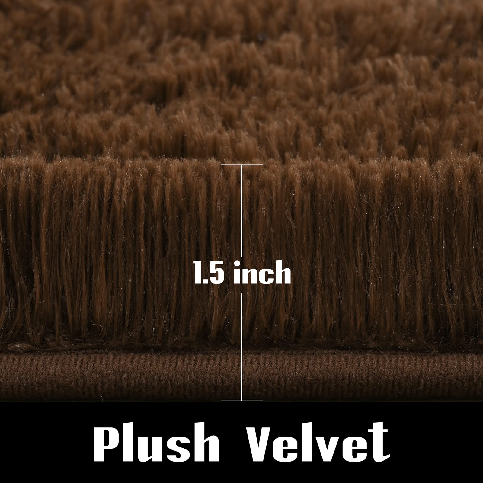 Jelymark Super Soft Shaggy Rug for Bedroom, 5x8 Feet Fluffy Carpet for Living Room, Fuzzy Indoor Plush Area Rug for Home Decor, Furry Floor Rugs for Dorm, Kids Nursery Rug for Girls, Brown