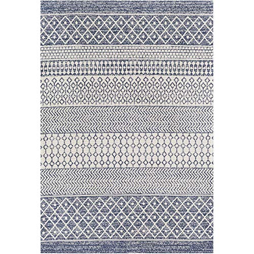 Livabliss Tirian Bohemian Moroccan Area Rug,5' x 7'3",Dark Blue