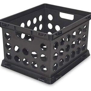 Sterilite 16939006 Plastic Heavy Duty File Crate Stacking Storage (4 Pack)