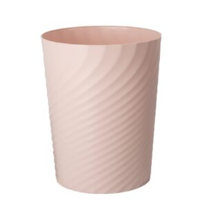 uujoly plastic trash can wastebasket, garbage container basket for bathrooms, kitchens, offices, kids rooms (pink, 1 pack)