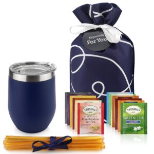 Tea Gift Sets - Tea Sets for Women Men, Tea Gifts for Tea Lovers Women, Tea Gift Set, Tea Gift Basket Includes Tea, Cup and Honey