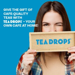 Tea Drops Gift Set - 9 Organic Loose Leaf Tea Samplers (Chai, Earl Grey, Citrus, Ginger, Rose, Matcha, Peppermint, Ube, Assam Thai)