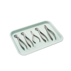 SNAWOP Dental Instrument Tray Autoclavable Small Size F Medical Plastic Flat Tray for Instrument Organizer (Green)