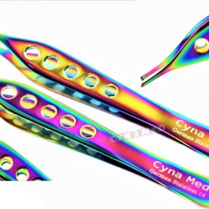 1X2 RAT TOOTHED ADSON TISSUE FORCEPS 4.75 inches 2PCS TITANIUM RAINBOW PREMIUM DISSECTING GERMAN GRADE CYNAMED