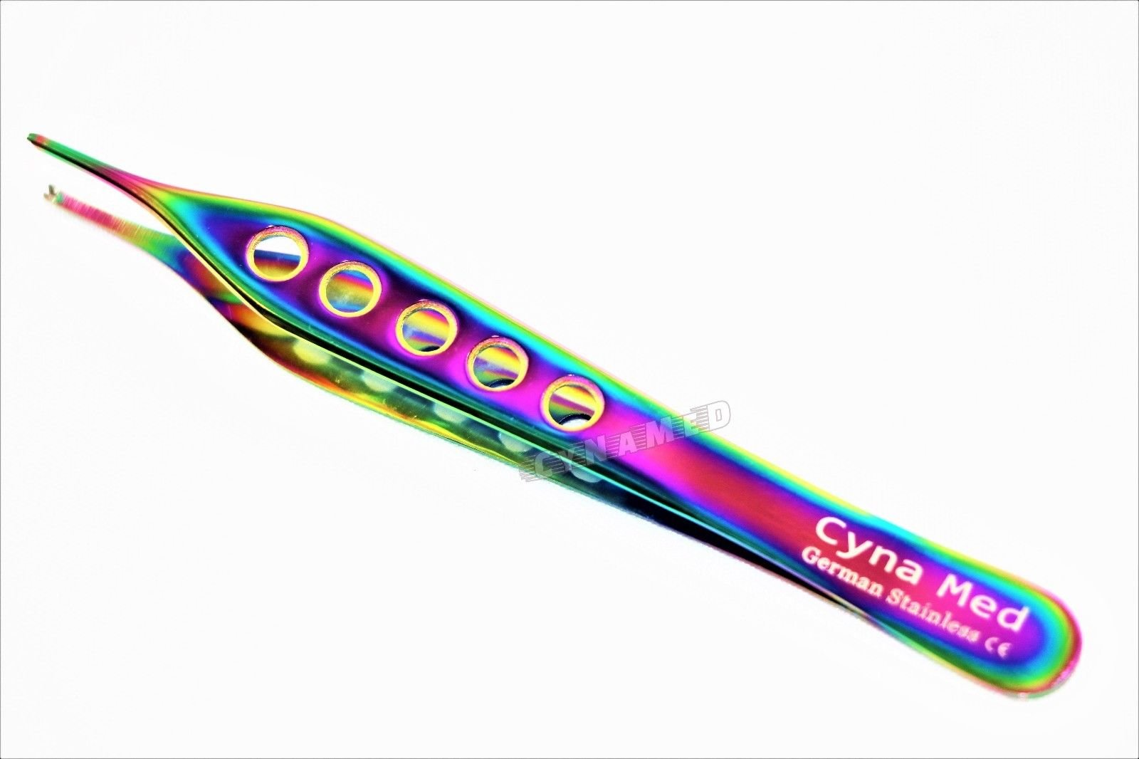 1X2 RAT TOOTHED ADSON TISSUE FORCEPS 4.75 inches 2PCS TITANIUM RAINBOW PREMIUM DISSECTING GERMAN GRADE CYNAMED