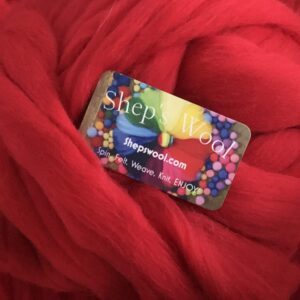 Red Wool Roving, Shep's Wool, Red Roving, Red Spin Wool, Red Felting, Craft Wool, Roving (8 oz)