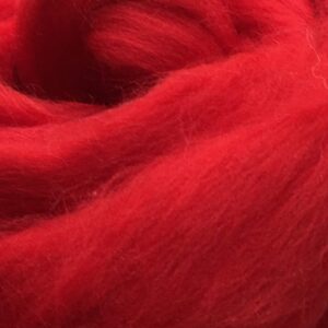 Red Wool Roving, Shep's Wool, Red Roving, Red Spin Wool, Red Felting, Craft Wool, Roving (8 oz)