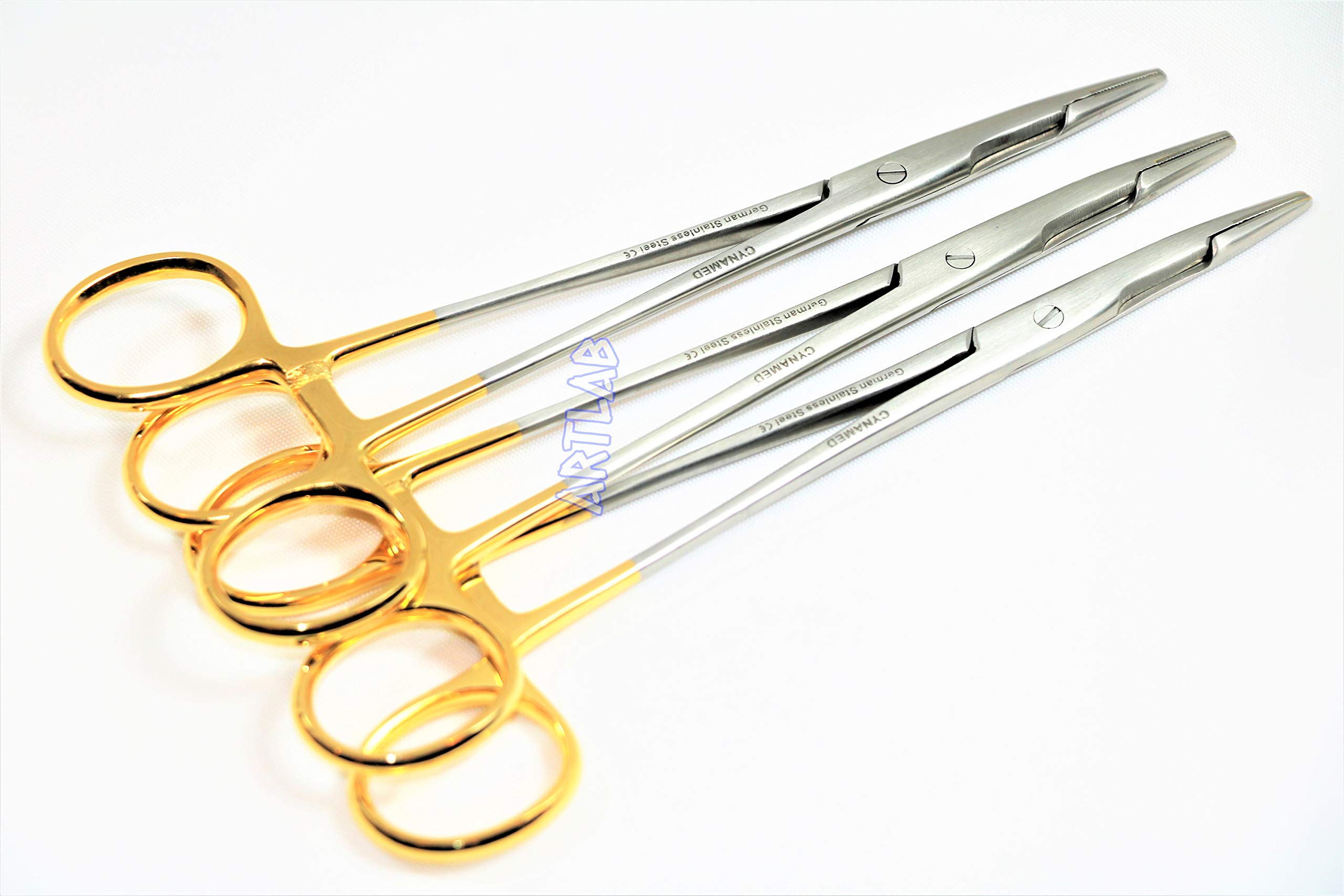 LOT of 5EA Olsen HEGAR Needle Holder Forceps 7" (17.80cm) with Tungsten Carbide Inserts Serrated (CYNAMED)