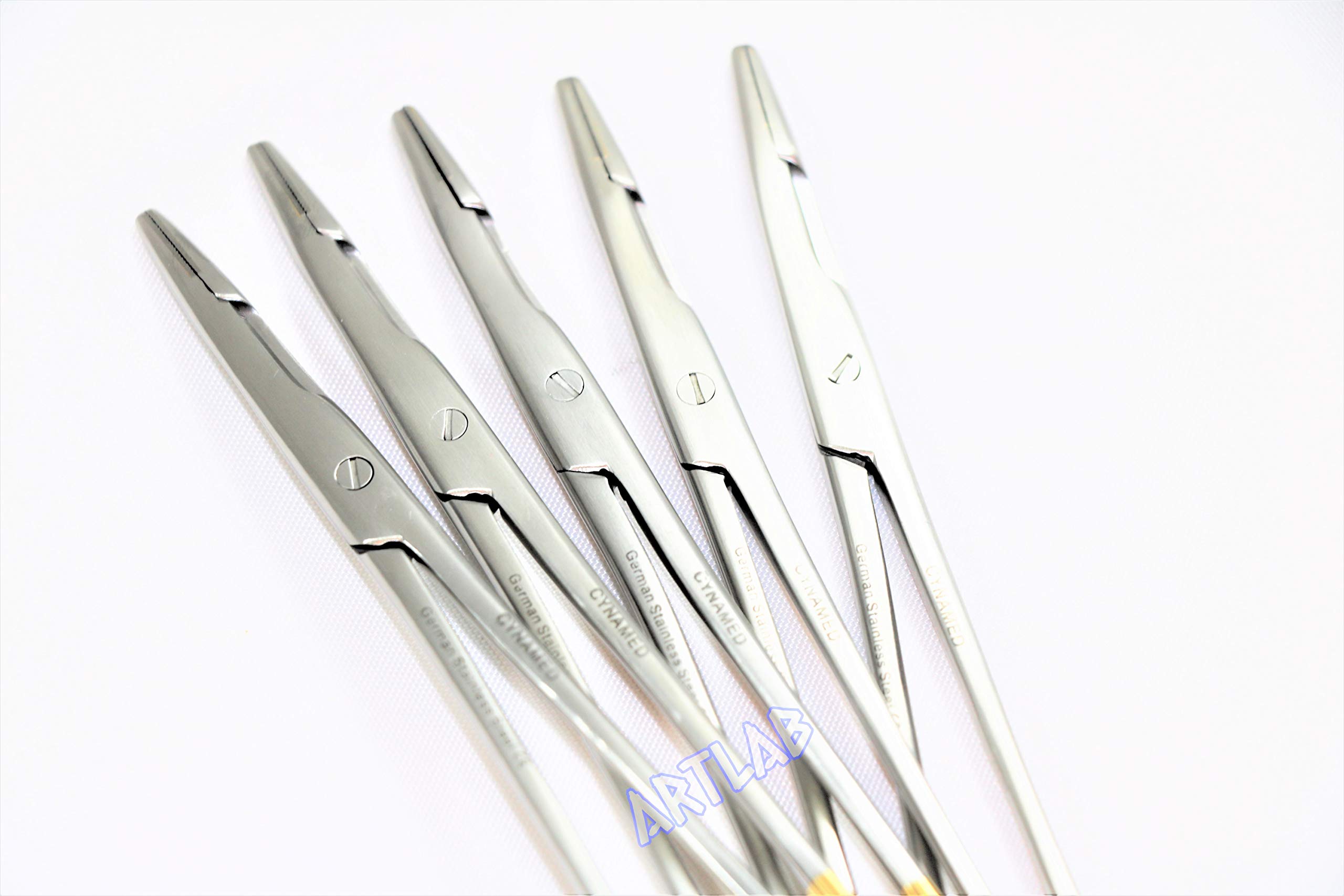 LOT of 5EA Olsen HEGAR Needle Holder Forceps 7" (17.80cm) with Tungsten Carbide Inserts Serrated (CYNAMED)