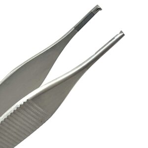 German Premium Tc Adson Tissue Forceps Toothed 1X2 4.75" Adson Kocher Configuration Veterinary Cynamed