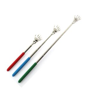 4 Pieces Skull Palm Telescopic Back Scratcher Hand Massager backslap with Rubber Handles(Random Color) (4 Pcs)