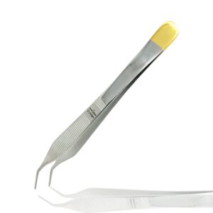 cynamed adson forceps with gold handle - 6 in. straight fine point surgical veterinary instruments (plain, curved)