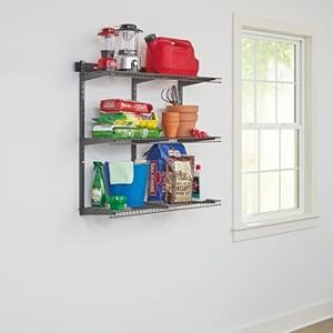 Rubbermaid Fasttrack Rail Storage 36"x12" 3-Shelf Kit, 350 lbs. Per Shelf, for Home/Garage/Shed/Workshop Organization