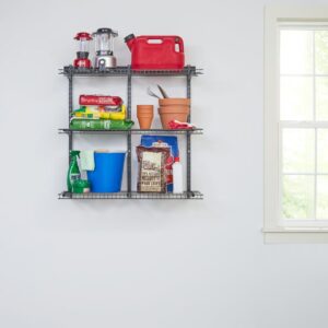 Rubbermaid Fasttrack Rail Storage 36"x12" 3-Shelf Kit, 350 lbs. Per Shelf, for Home/Garage/Shed/Workshop Organization