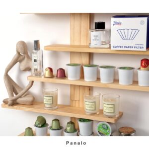 Panalo Wooden Floating Shelves for Wall, Small Wood Display Shelves Rack for Collectibles-Figures, Mini Decor, Toy, Toniebox - 16 inches Sliding Trinket Shelf with 2 Types of Installation