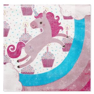 American Greetings Unicorn Party Supplies, Paper Lunch Napkins (80-Count)