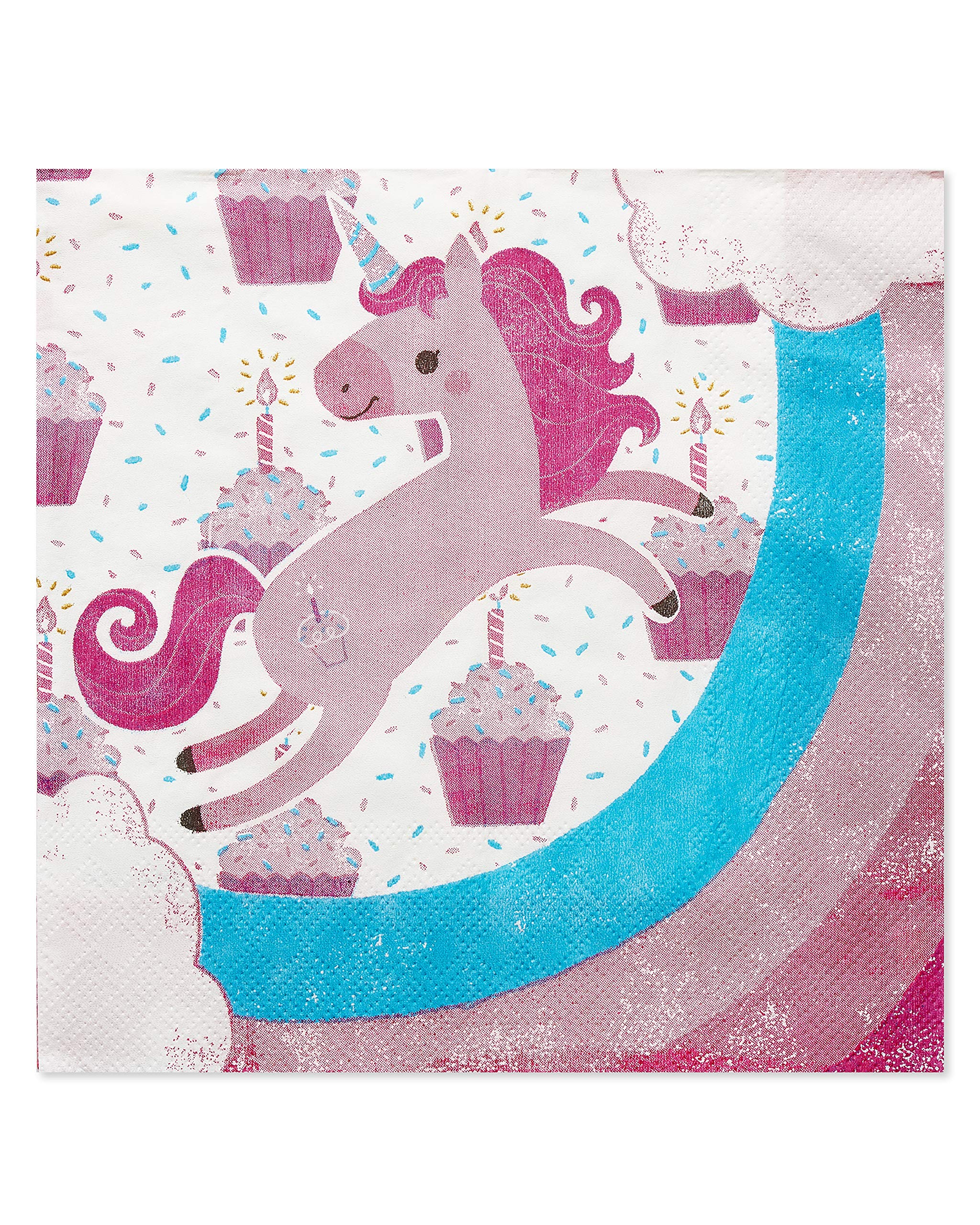 American Greetings Unicorn Party Supplies, Paper Lunch Napkins (80-Count)