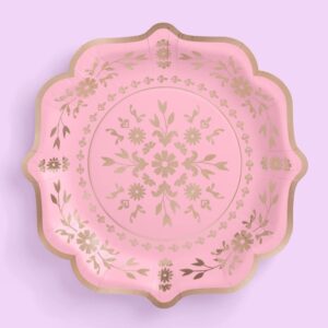 xo, Fetti Pastel China Plates - 24 pack, 9" | Birthday Party Decorations, Bachelorette Garden Party, Easter Party, Cool Cake Plates, Tea Partea