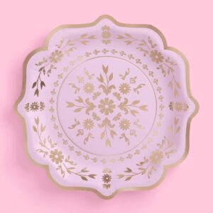 xo, Fetti Pastel China Plates - 24 pack, 9" | Birthday Party Decorations, Bachelorette Garden Party, Easter Party, Cool Cake Plates, Tea Partea