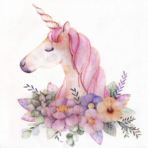 colored paper napkins (unicorn)