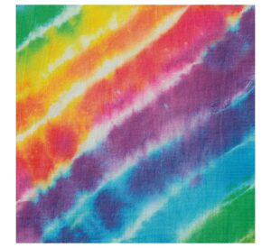 multicolor luncheon napkins (pack of 16) - vibrant tie dye design, perfect for events, themed - parties, birthdays, gatherings, & more