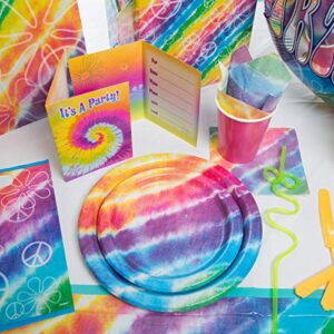 Multicolor Luncheon Napkins (Pack of 16) - Vibrant Tie Dye Design, Perfect for Events, Themed - Parties, Birthdays, Gatherings, & More