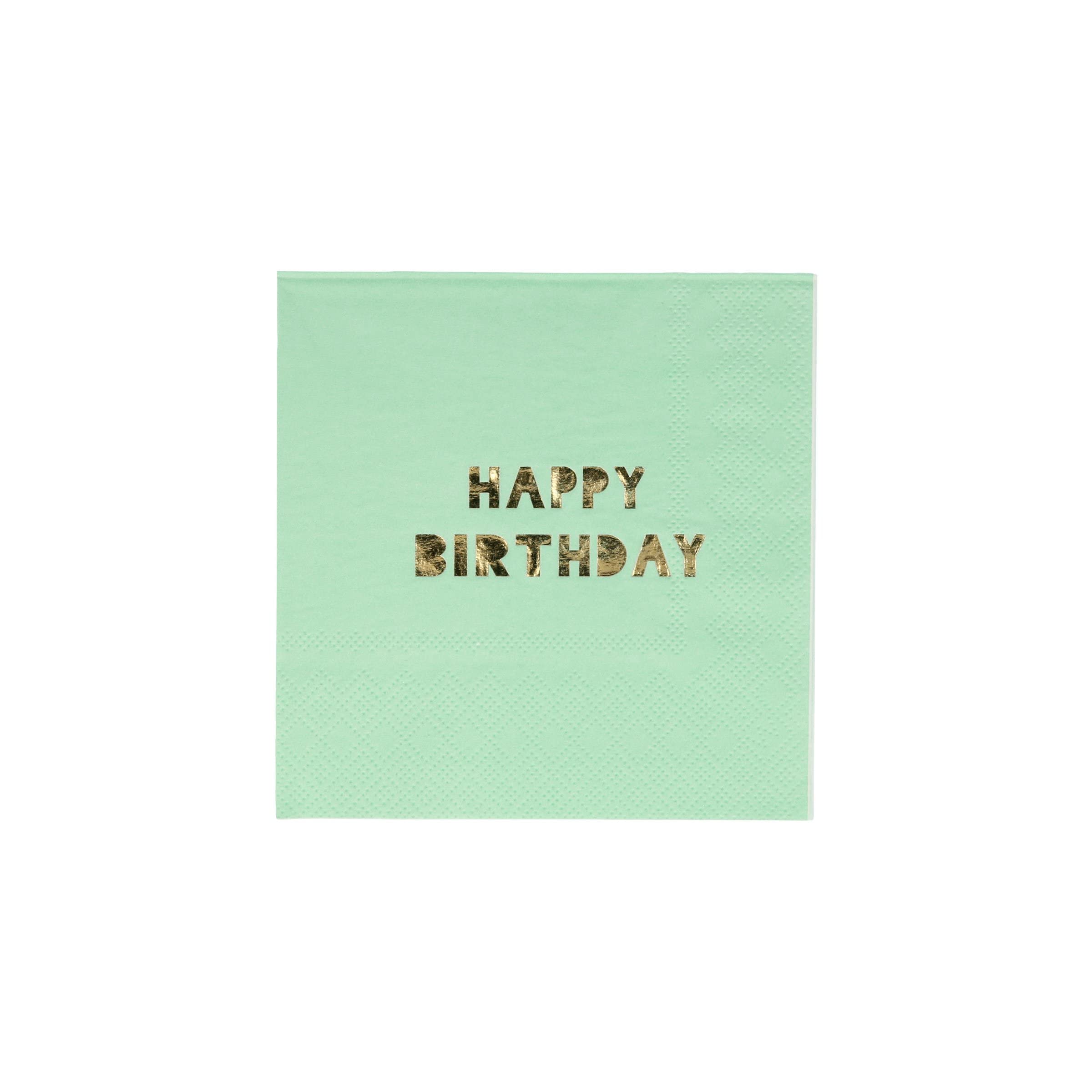 Meri Meri Happy Birthday Small Napkin